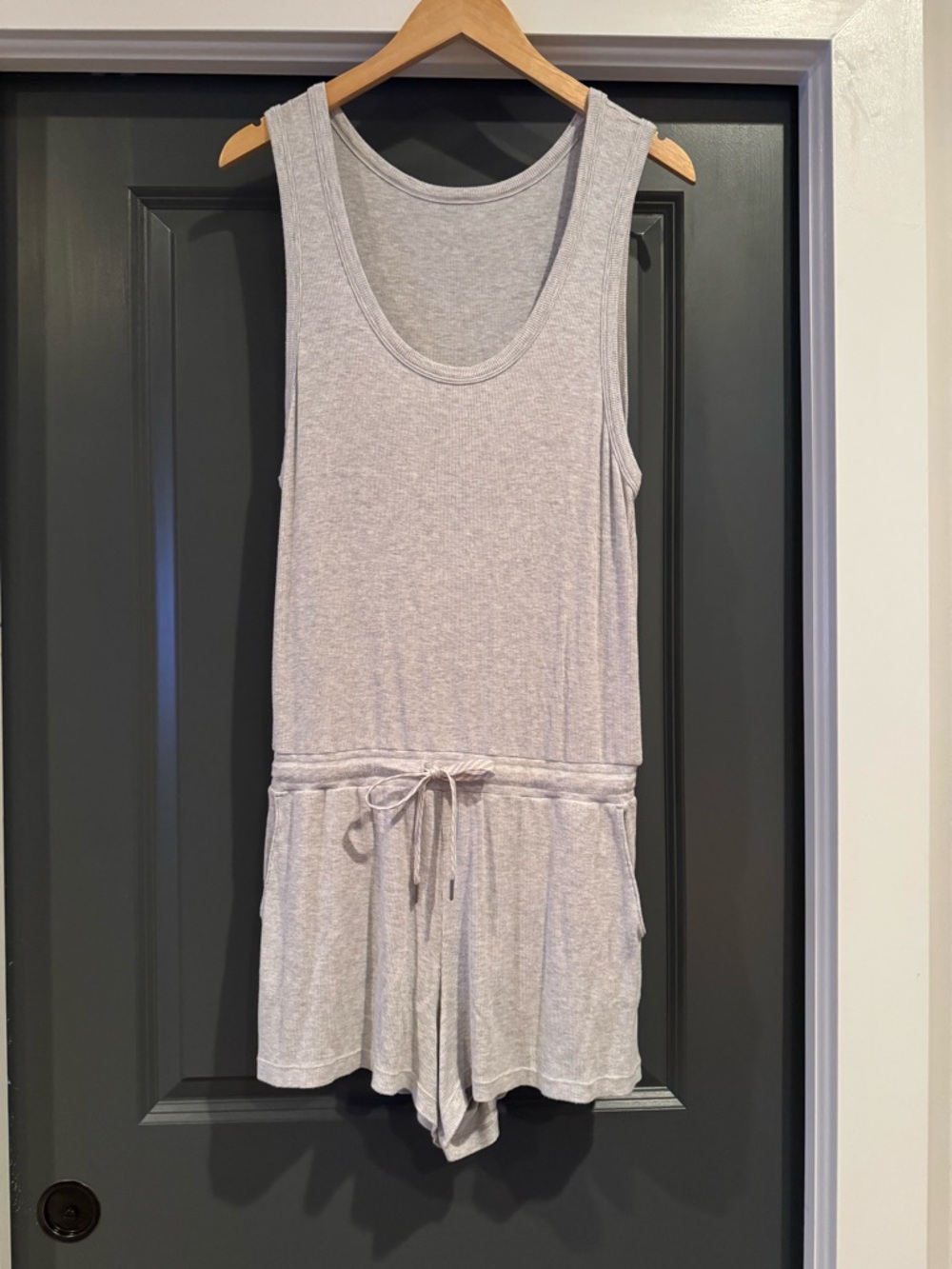 Vuori Light Gray Sleeveless Romper